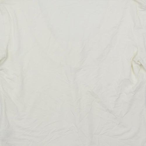 Alex & Co. Womens White Viscose Basic Blouse Size 12 Scoop Neck