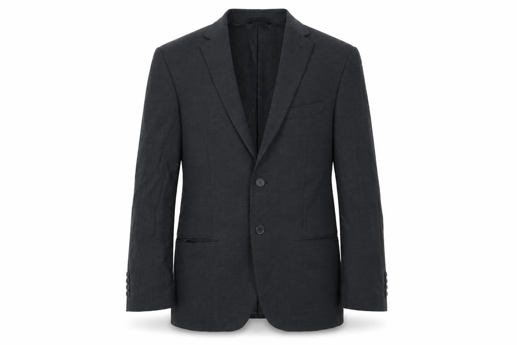 Front view of Marks & Spencer men’s grey wool jacket suit jacket, size 38, regular