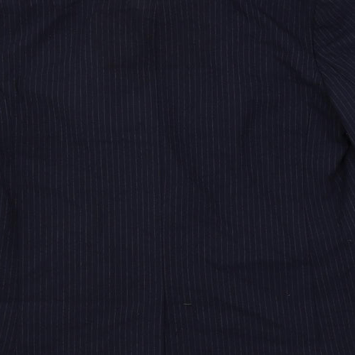Marks and Spencer Womens Blue Striped Jacket Blazer Size 10 Button