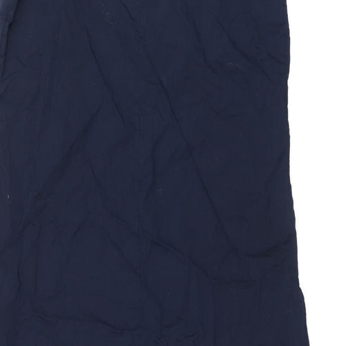 Marks and Spencer Womens Blue Cotton Tank Dress Size 8 V-Neck Pullover