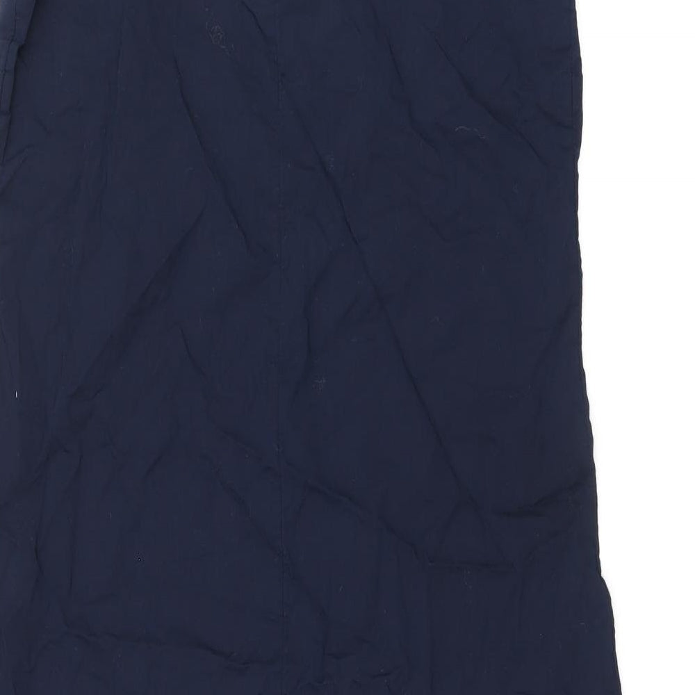 Marks and Spencer Womens Blue Cotton Tank Dress Size 8 V-Neck Pullover