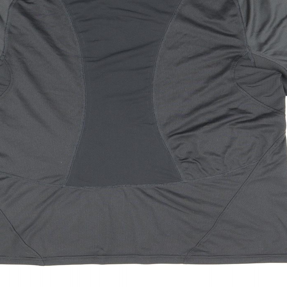 DECATHLON Mens Grey Polyester Pullover T-Shirt Size S Round Neck Pullover