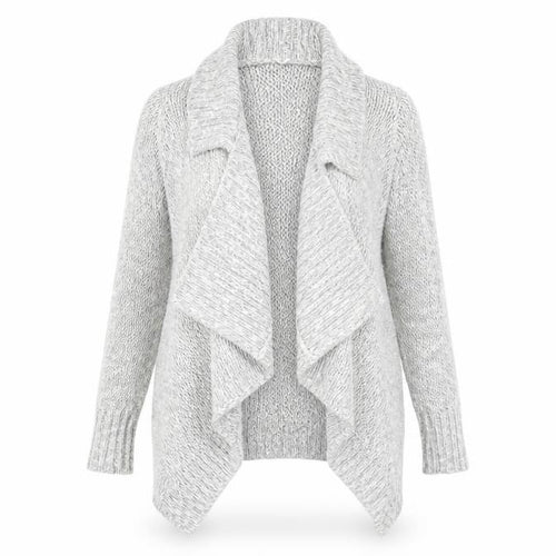Gap Womens Grey V-Neck Acrylic Cardigan Jumper Size L - Waterfall Front