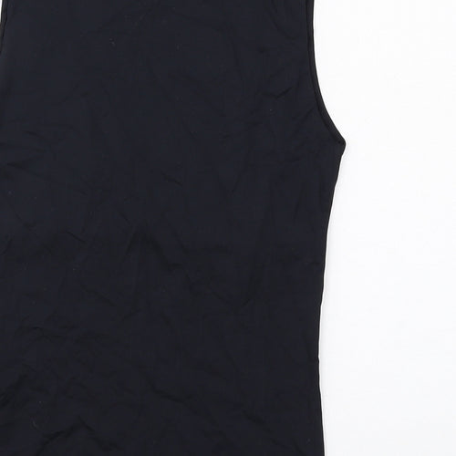 Zara Womens Black Polyamide Basic Tank Size M Scoop Neck