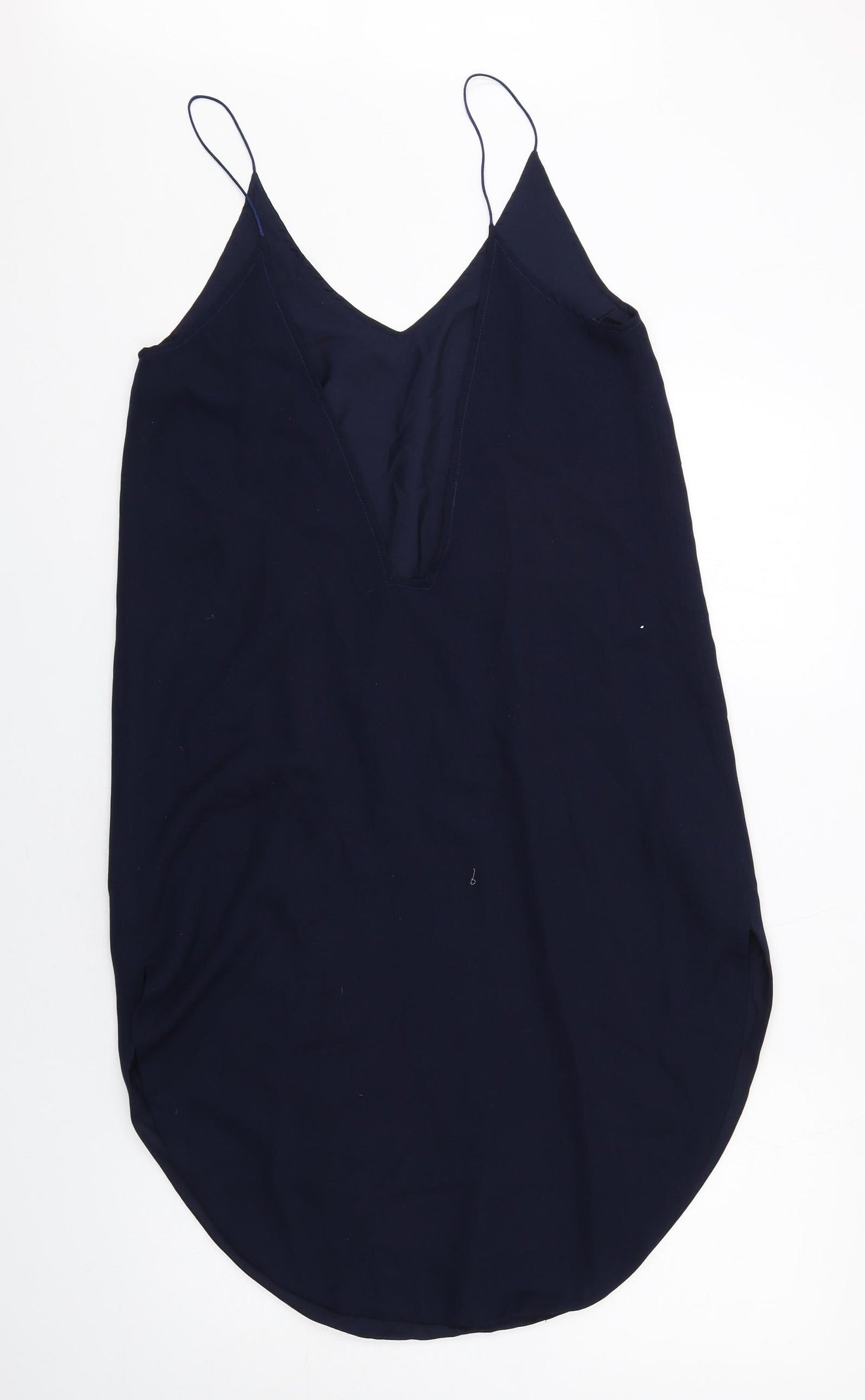 Maurie&Eve Womens Blue Polyester Slip Dress Size 10 V-Neck Pullover