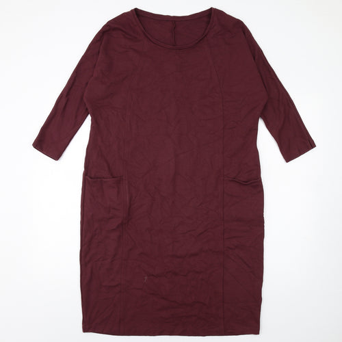Jaegar Womens Purple Viscose A-Line Size M Round Neck Pullover