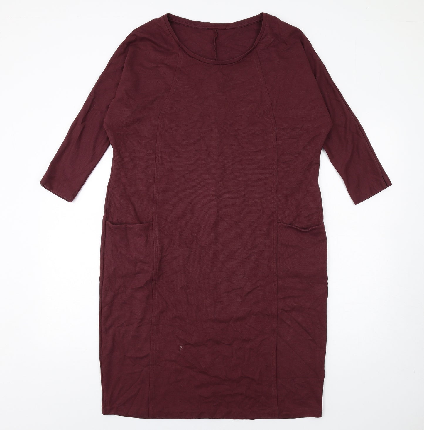 Jaegar Womens Purple Viscose A-Line Size M Round Neck Pullover