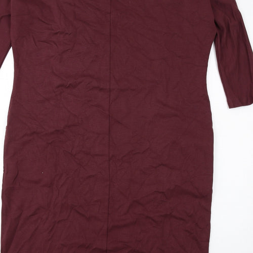 Jaegar Womens Purple Viscose A-Line Size M Round Neck Pullover