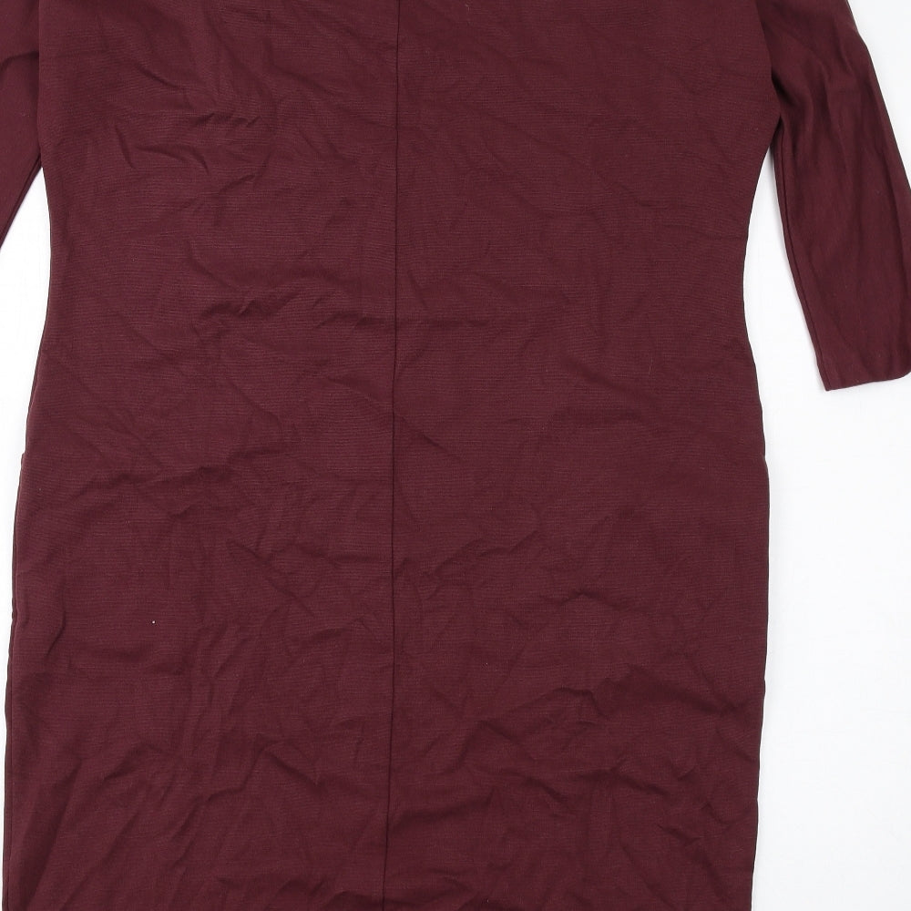 Jaegar Womens Purple Viscose A-Line Size M Round Neck Pullover