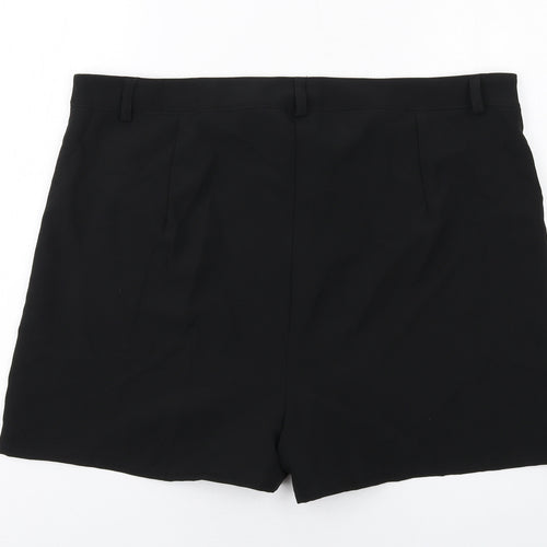 Boohoo Womens Black Polyester Basic Shorts Size 20 Regular Zip