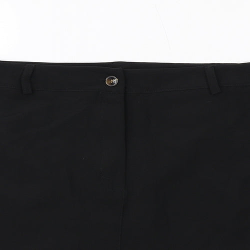 Boohoo Womens Black Polyester Basic Shorts Size 20 Regular Zip