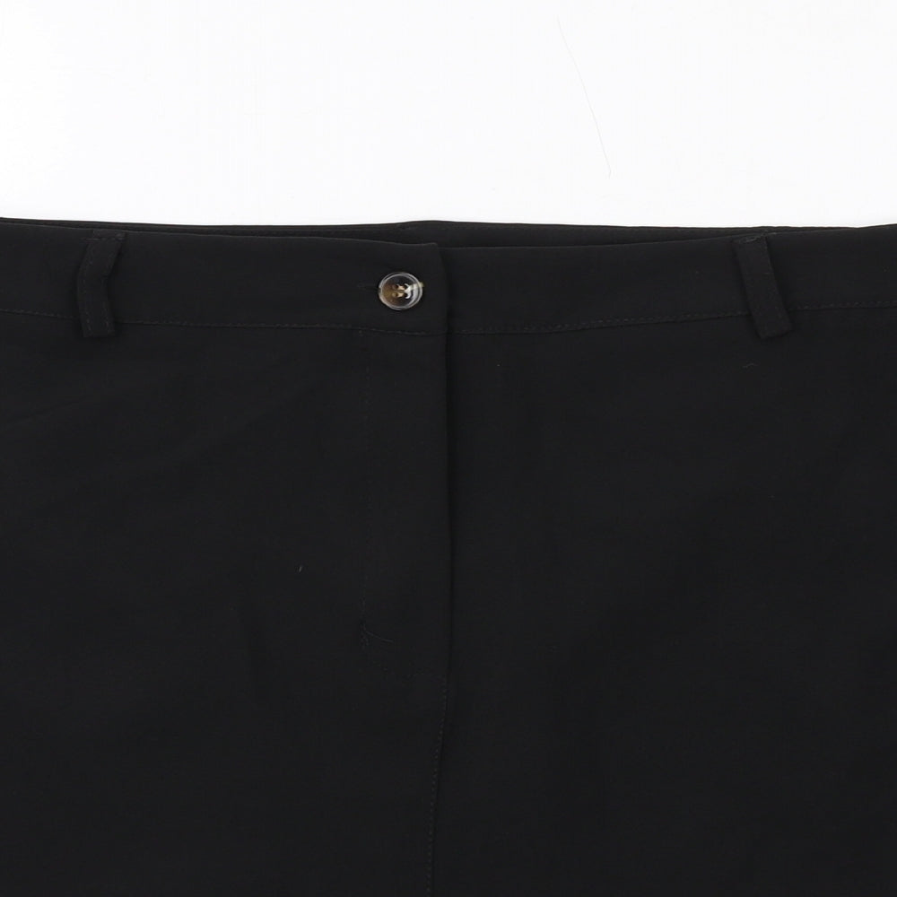 Boohoo Womens Black Polyester Basic Shorts Size 20 Regular Zip