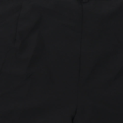 Boohoo Womens Black Polyester Basic Shorts Size 20 Regular Zip