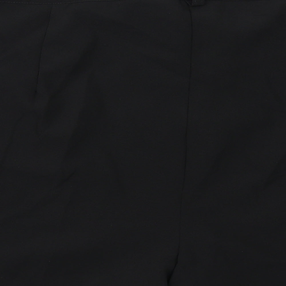 Boohoo Womens Black Polyester Basic Shorts Size 20 Regular Zip