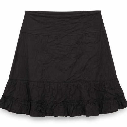 La Redoute Womens Brown Cotton A-Line Skirt Size 8 Zip