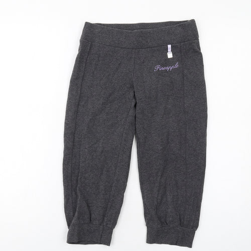Pineapple Womens Grey Cotton Jogger Trousers Size 6 Regular