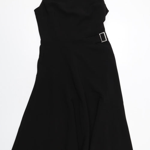 Principles Womens Black Polyester A-Line Size 12 Round Neck Zip