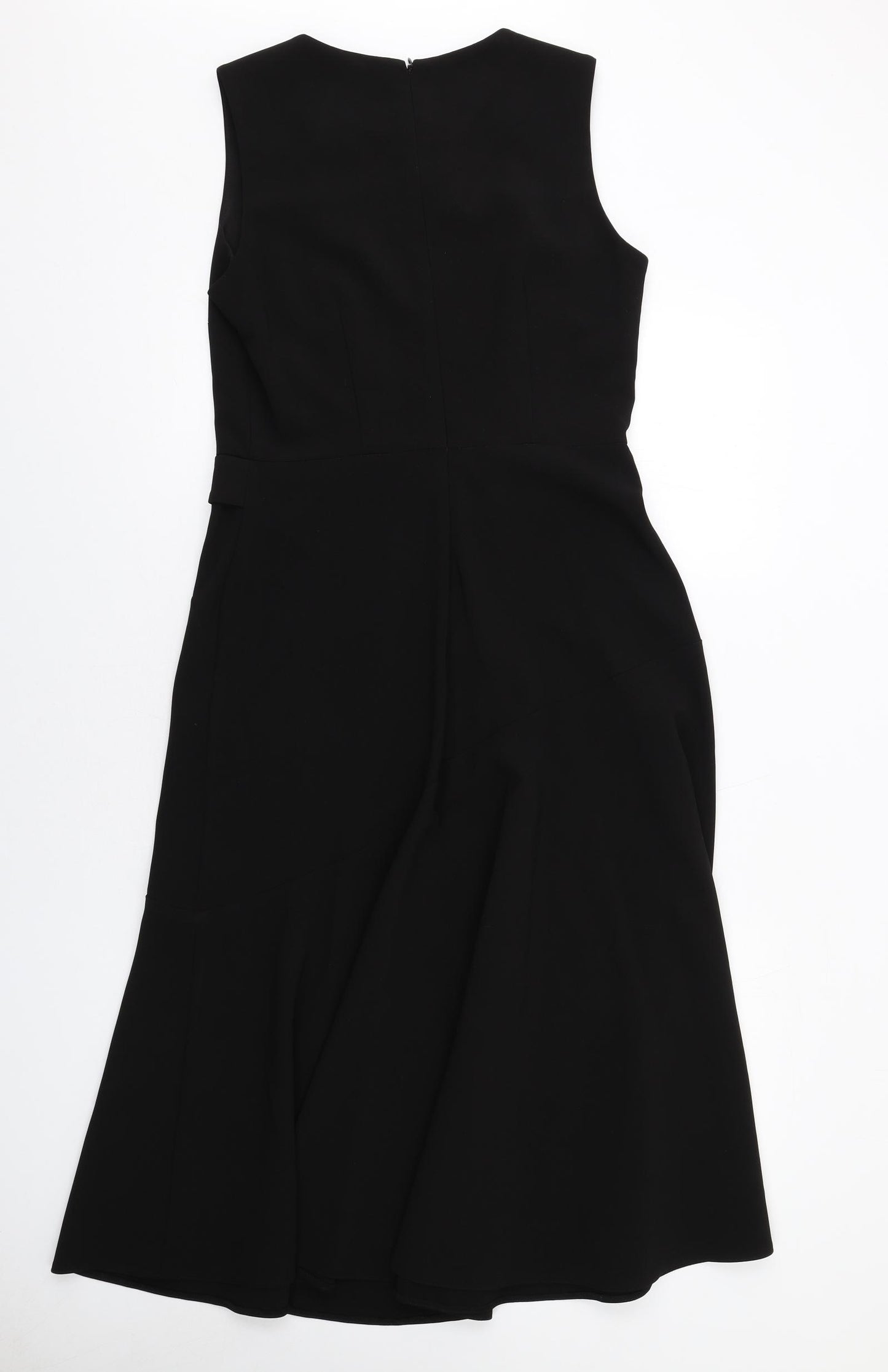 Principles Womens Black Polyester A-Line Size 12 Round Neck Zip