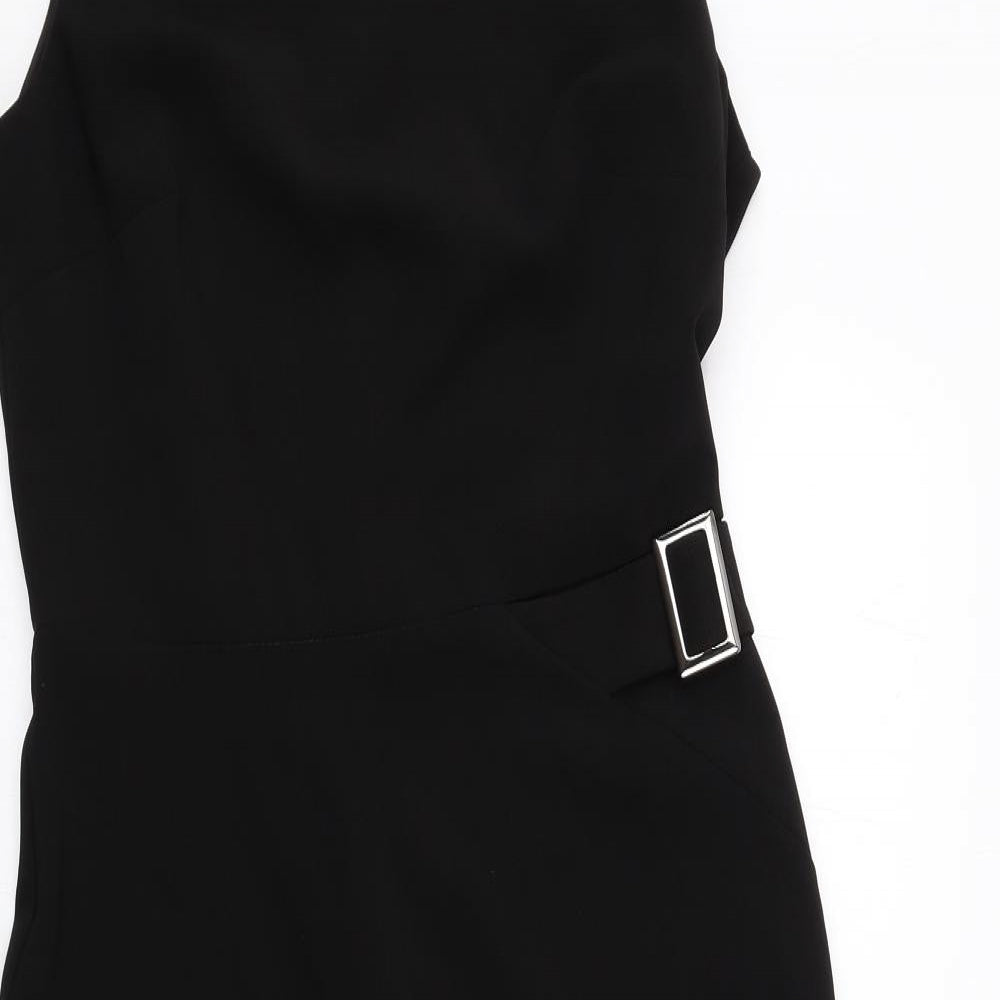 Principles Womens Black Polyester A-Line Size 12 Round Neck Zip