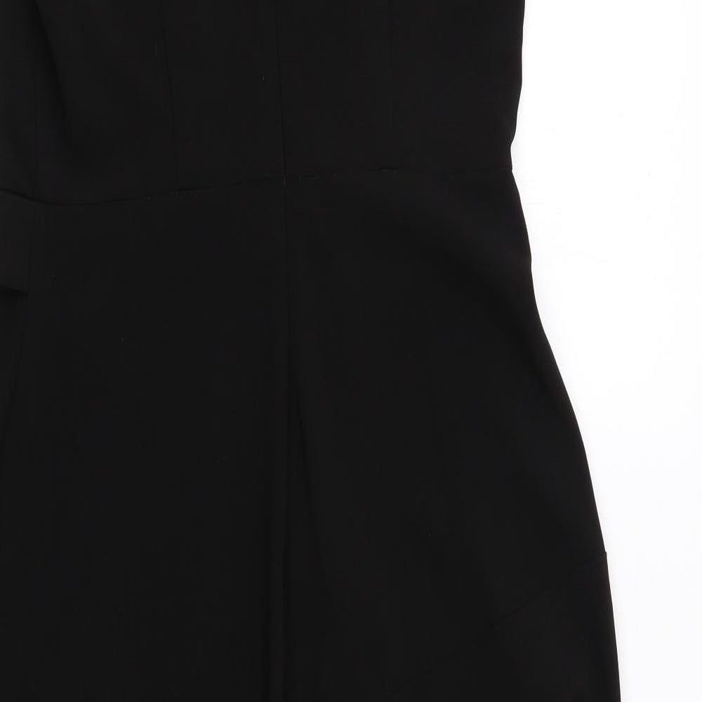 Principles Womens Black Polyester A-Line Size 12 Round Neck Zip
