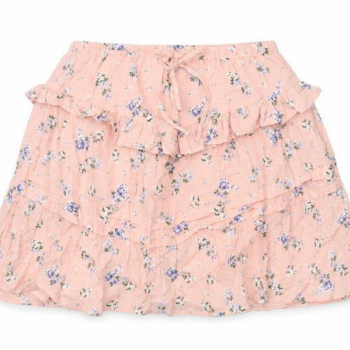 ASOS Womens Pink Floral Cotton A-Line Skirt Size 8