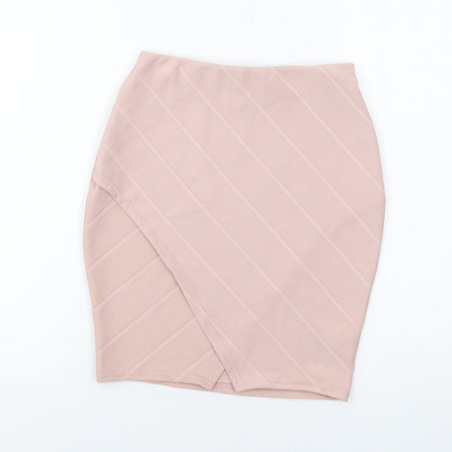 Miss Selfridge Womens Pink Polyester Straight & Pencil Skirt Size 6