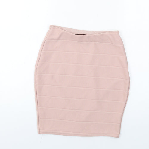 Miss Selfridge Womens Pink Polyester Straight & Pencil Skirt Size 6