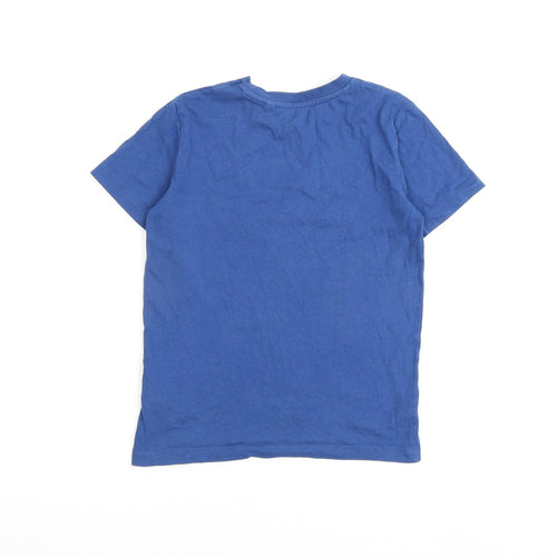 NEXT Boys Blue 100% Cotton Basic T-Shirt Size 6 Years Round Neck Pullover