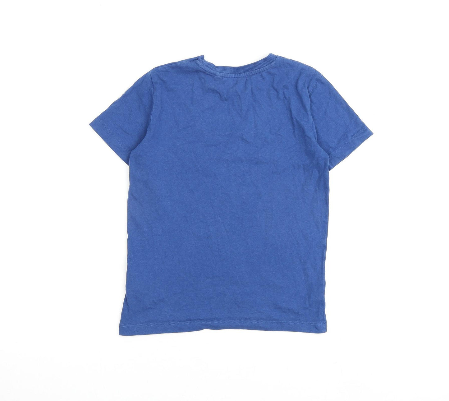 NEXT Boys Blue 100% Cotton Basic T-Shirt Size 6 Years Round Neck Pullover