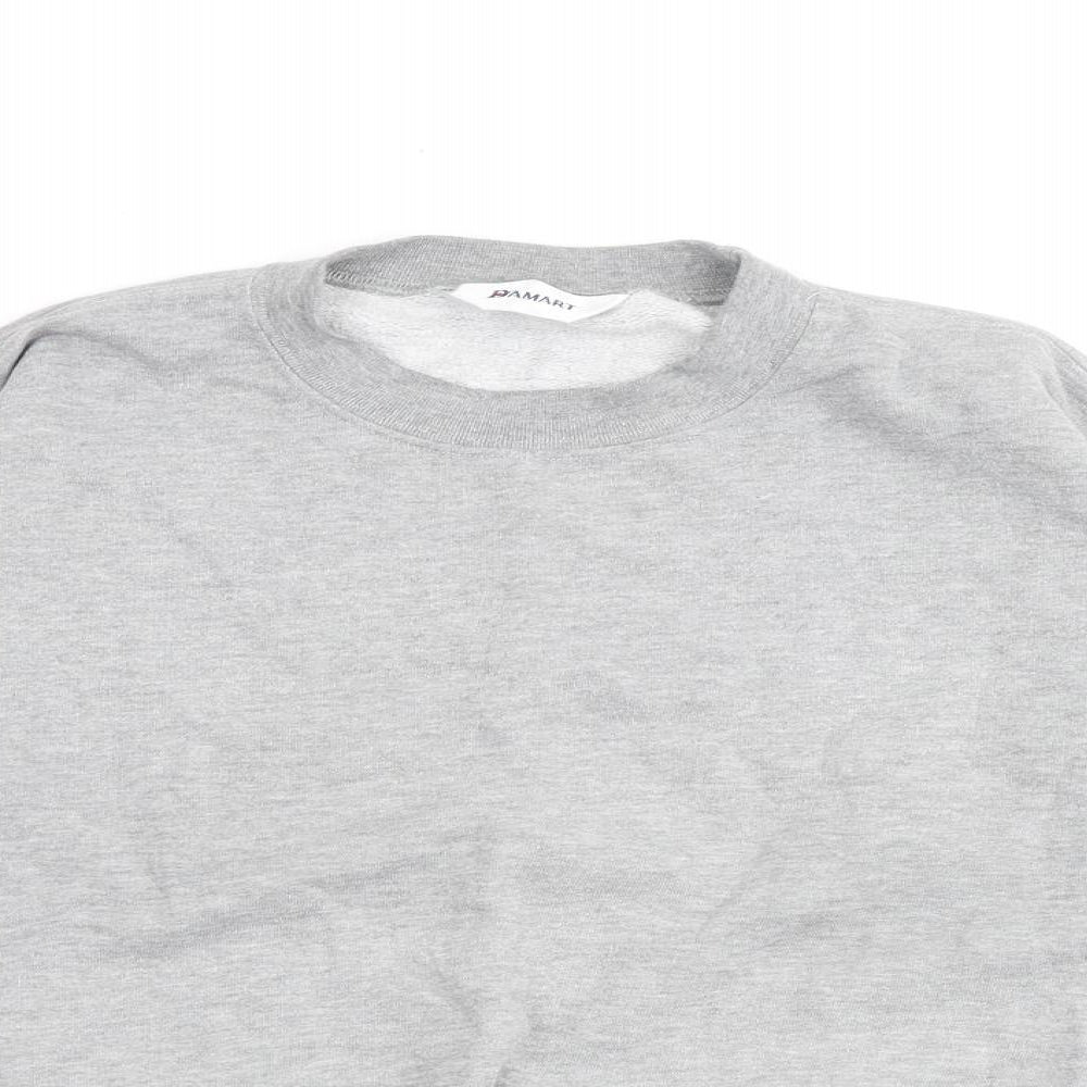 Damart Womens Grey Cotton Pullover Sweatshirt Size 12 Pullover