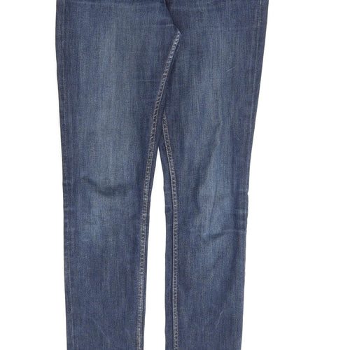 H&M Mens Blue Cotton Skinny Jeans Size 28 in L32 in Regular Zip