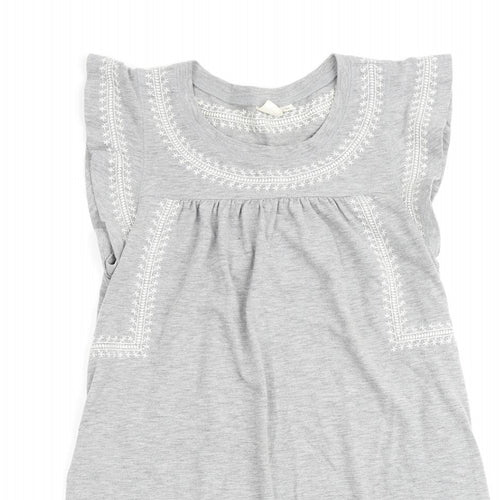 Gap Womens Grey Cotton A-Line Size 2XS Round Neck Pullover