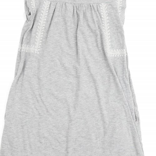 Gap Womens Grey Cotton A-Line Size 2XS Round Neck Pullover