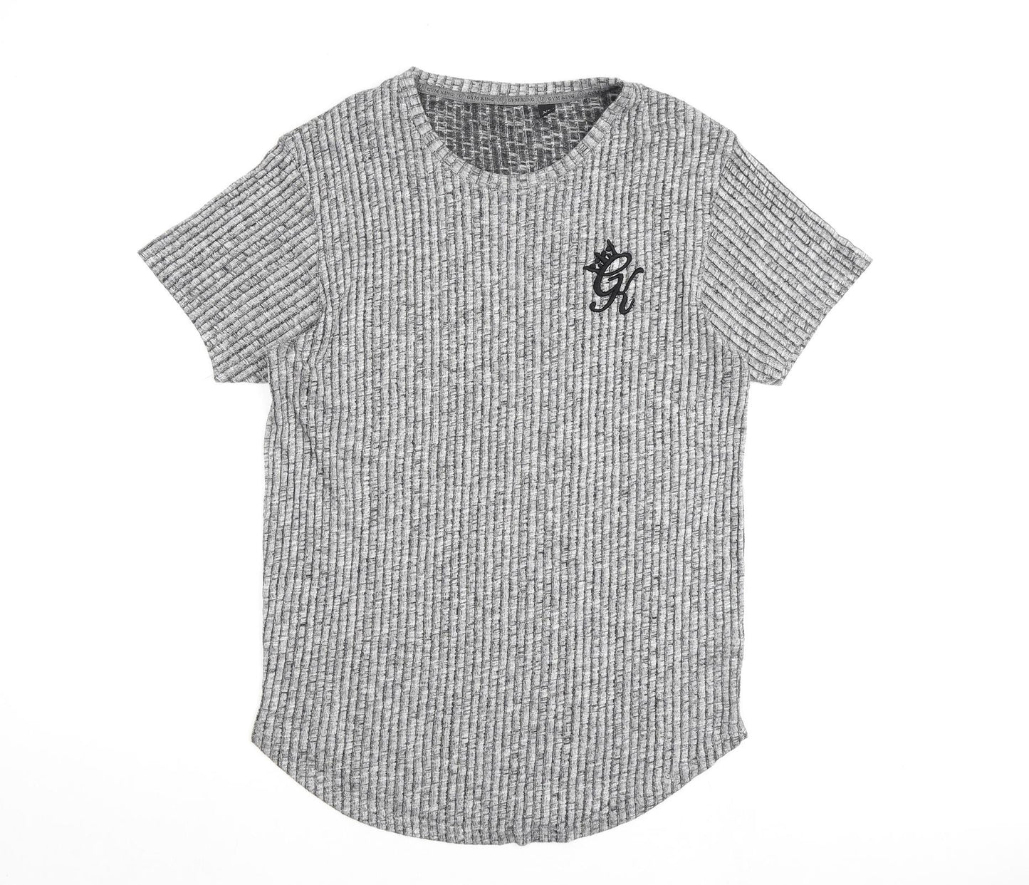 Gym King Mens Grey Viscose T-Shirt Size XL Roll Neck