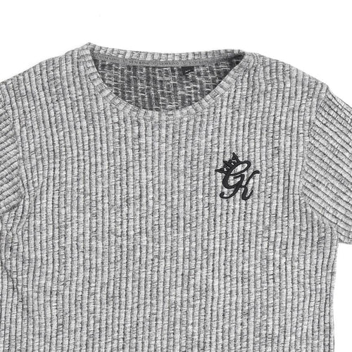 Gym King Mens Grey Viscose T-Shirt Size XL Roll Neck