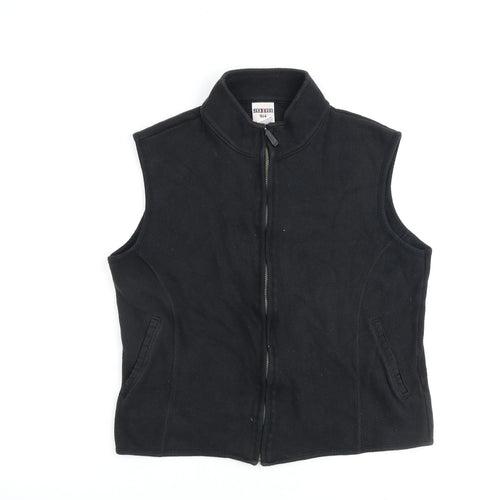JERZEES Womens Black Gilet Coat Size XL Zip