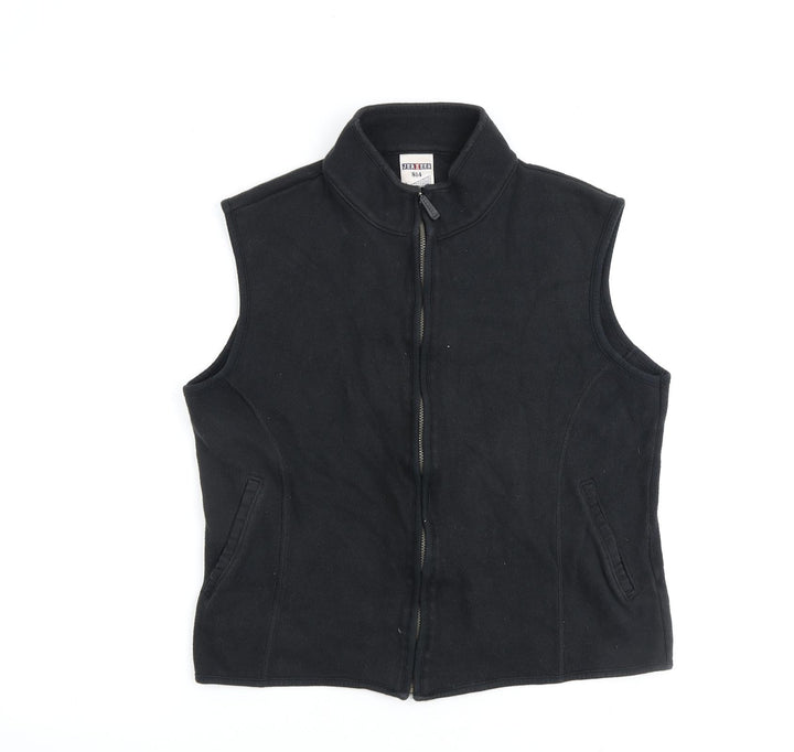 JERZEES Womens Black Gilet Coat Size XL Zip