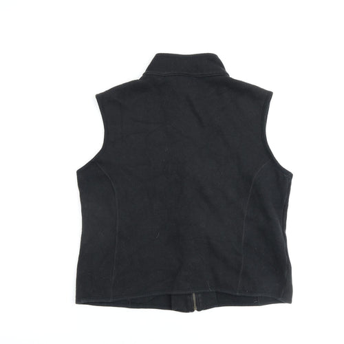 JERZEES Womens Black Gilet Coat Size XL Zip
