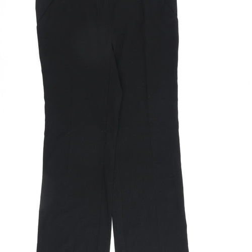 mamas & papas Womens Black Polyester Trousers Size 6 L29 in Regular Zip
