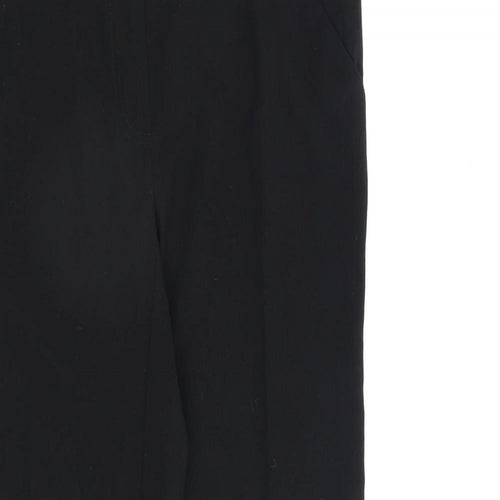 mamas & papas Womens Black Polyester Trousers Size 6 L29 in Regular Zip