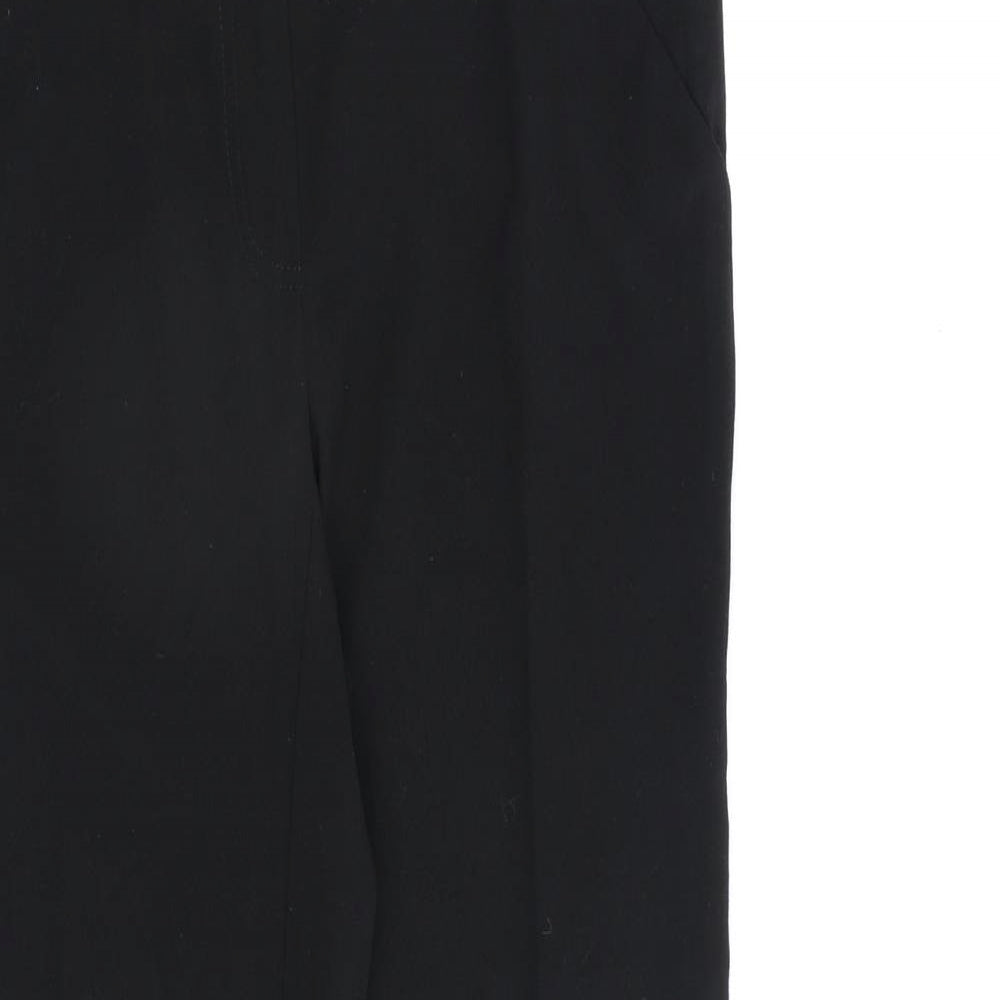 mamas & papas Womens Black Polyester Trousers Size 6 L29 in Regular Zip