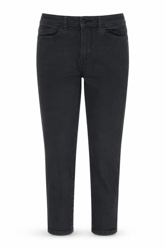 NEXT Womens Black Cotton Straight Jeans Size 10 L28 in Regular Zip