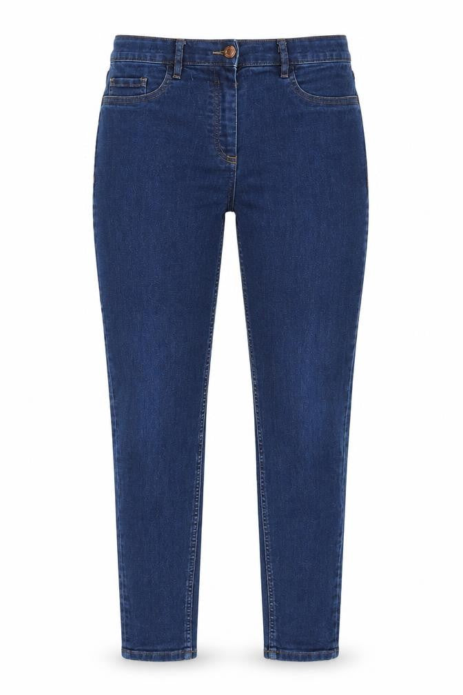 NEXT Womens Blue Cotton Skinny Jeans Size 12 L29 in Regular Zip