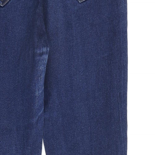 NEXT Womens Blue Cotton Skinny Jeans Size 12 L29 in Regular Zip