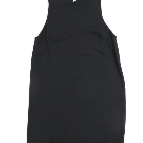 H&M Womens Black Polyester A-Line Size 8 Round Neck Pullover