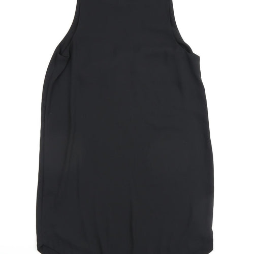 H&M Womens Black Polyester A-Line Size 8 Round Neck Pullover