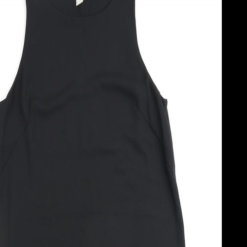 H&M Womens Black Polyester A-Line Size 8 Round Neck Pullover