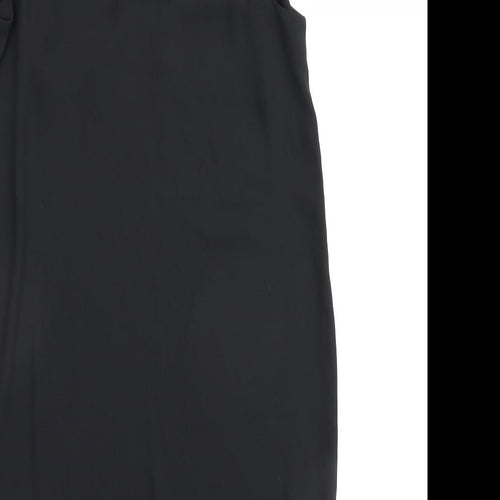 H&M Womens Black Polyester A-Line Size 8 Round Neck Pullover