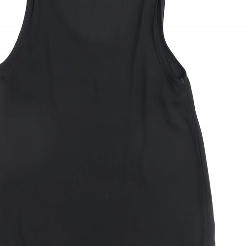 Marks and Spencer Womens Black Polyester Basic Tank Size 10 Round Neck