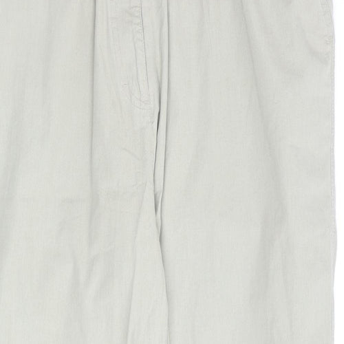 Bonmarché Womens Beige Cotton Trousers Size 20 L28 in Regular